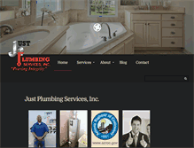 Tablet Screenshot of justplumbingservicesinc.com